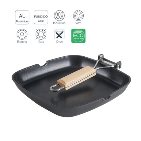 Sarten Grill 28x28 cm Mango Abatible Sua Lacor Sarten Grill 28x28 cm Mango Abatible Sua Lacor