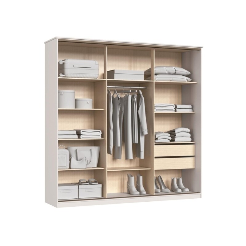Ropero Master New 2 Puertas De Correr Cedro/blanco 0626a Ropero Master New 2 Puertas De Correr Cedro/blanco 0626a