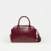 Cartera de mano New Penny en efecto cuero croco Bordeaux