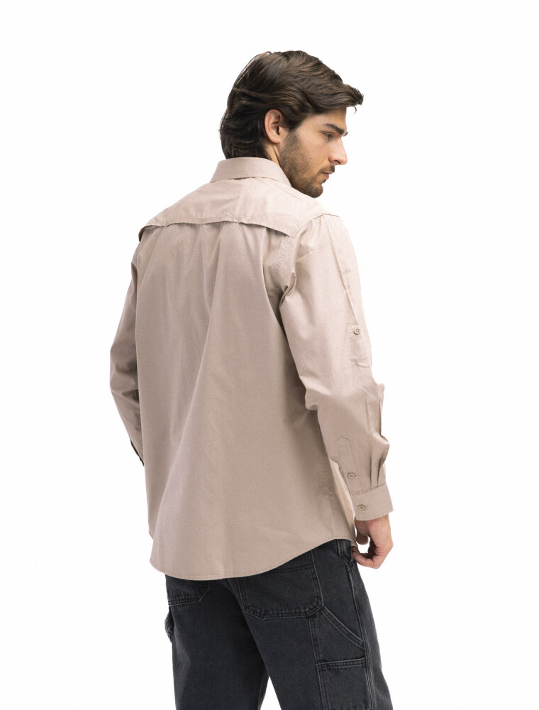 Camisa Manga Larga Creta Beige