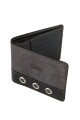Billetera con cierre interior para billetes Negro c/gris