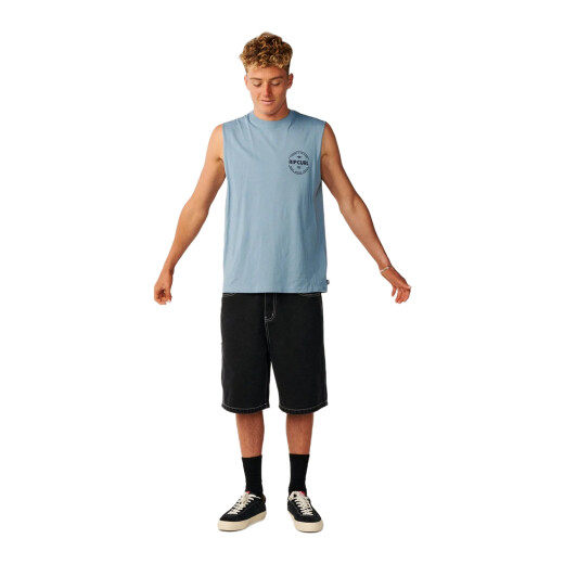 Musculosa Rip Curl Staple Muscle - Celeste Musculosa Rip Curl Staple Muscle - Celeste