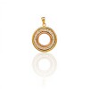 Dije Círculo-Oro bajo-Piedra Zirconia-CP8550 conpiedra