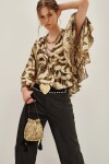 Camisa Isabella Gaelle Lurex Dorado