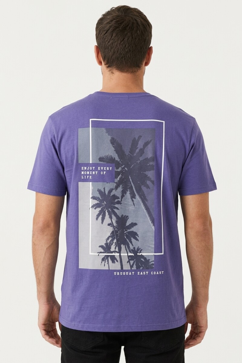 Remera m/c estampada Enjoy AZUL MARINO