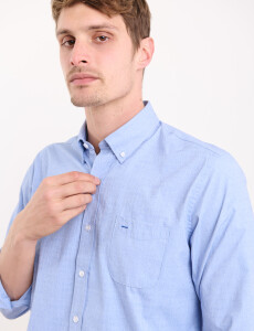 012592 CAMISA HARRINGTON LABEL Azul Piedra