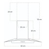 Campana Extractora Petra Vidrio Glass 60cm inox Campana Extractora Petra Vidrio Glass 60cm Inox