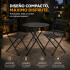 Set Juego Jardín Combohome Balcón Bistro Plegable 3 Piezas Negro 1