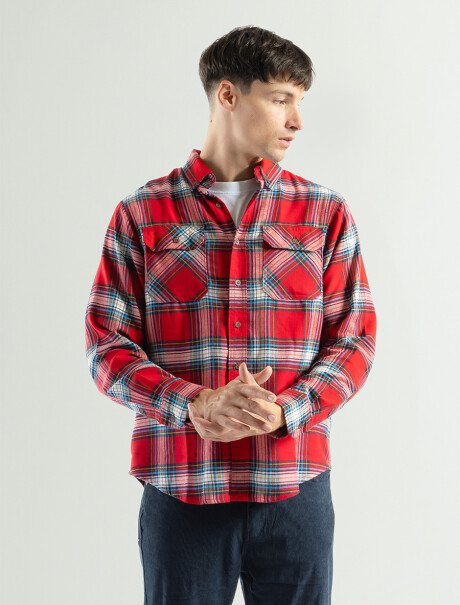 Camisa Franela Forum CFF-24 Rojo/Fantasia 2