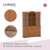 Cristalero Armario Lumax Aparador 5 puertas 3 cajones madera maciza Cristalero Armario Lumax Aparador 5 puertas 3 cajones madera maciza