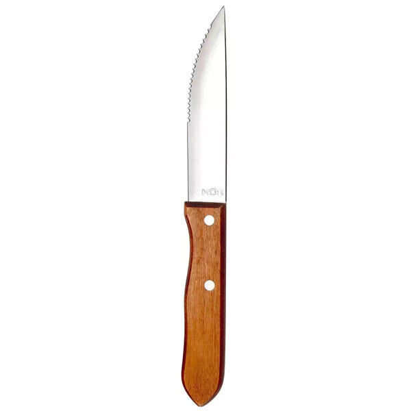 KIT ASADO 12 PIEZAS CUCHILLO Y TENEDOR MADERA MARRON