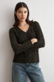 Sweater cinta estructuras verde oliva