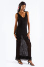 FRINGES DRESS Black