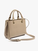 Bolso Tote Con Textura taupe