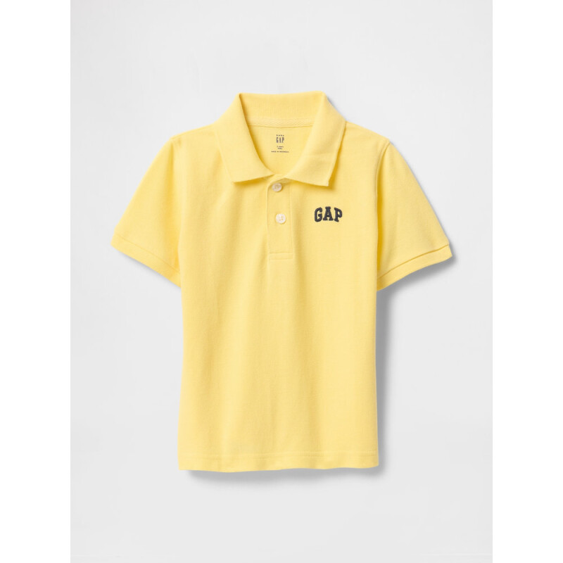 V-FRCH LOGO SS PIQUE POLO PALE BANANA 12-0824TCX