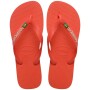 Sandalias Havaianas Brasil Logo Hombre Rojo Rojo