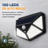 Foco Exterior Solar Sensor Movimiento Bateria 100 Leds Foco Exterior Solar Sensor Movimiento Bateria 100 Leds