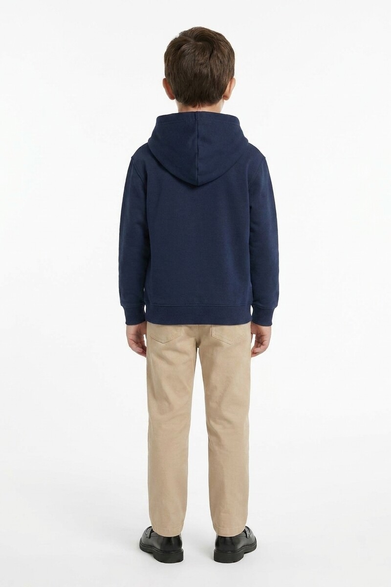 Campera deportiva clásica con capucha - UNISEX AZUL MARINO