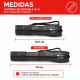 Linterna recargarable 10 W con cargador y batería NEGRO