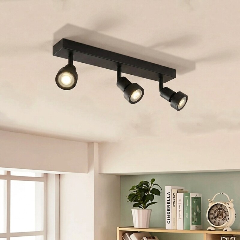 AASO Lámpara Niza Triple Orientable Negra