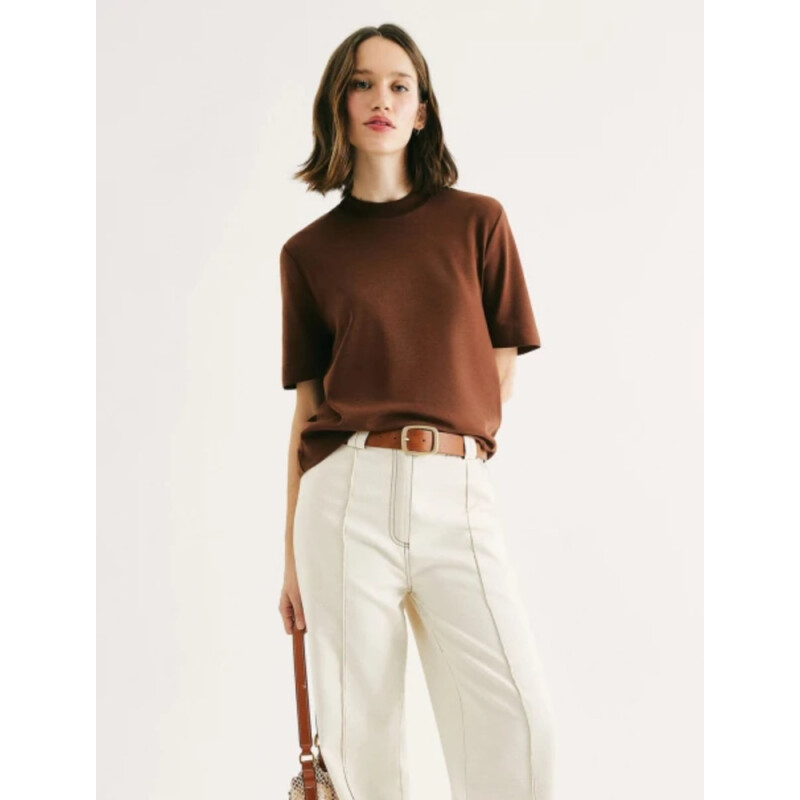 BLUSA MM FEM MARROM ESCURO