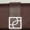 Cartera al hombro Signature en nylon Chocolate