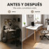 Escritorio Combohome Milan Mesa 100 Cm Laqueada Home Office Color Blanco