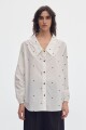Camisa Cisne Print Dots Cream