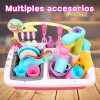Lavaplatos, fregadero con escurridor, función de agua y accesorios Lavaplatos, fregadero con escurridor, función de agua y accesorios