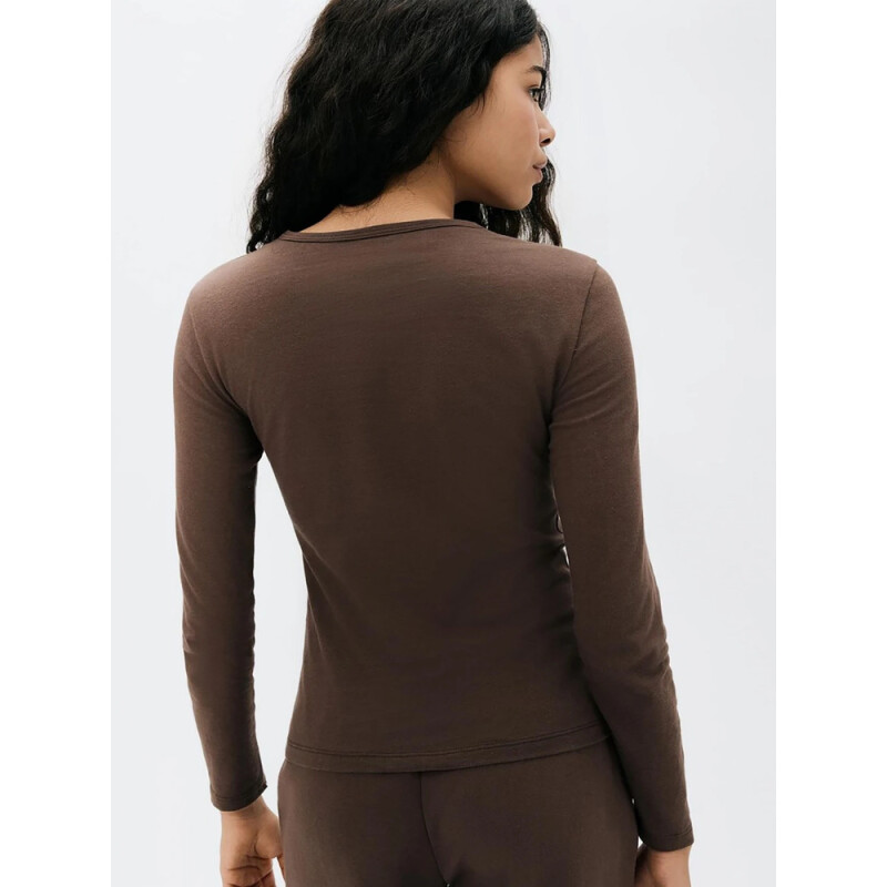 BLUSA ML FEM MARROM ESCURO