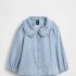 LS COLLAR DNM TOP LIGHT WASH