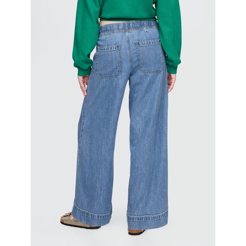BAGGY EASY JEAN PLEATED MED MORGAN MEDIUM INDIGO 1
