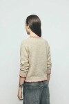 Cardigan con multi botones y pespuntes crudo