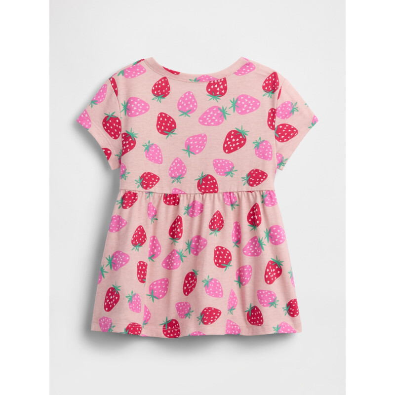 JPN IE BF SS PRINT TUNIC MISTY ROSE