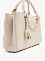 Bolso Tote Con Textura Y Penduro crudo
