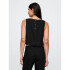 SL SHELL TANK - LINEN TRUE BLACK