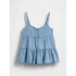 TIERED DENIM TANK LIGHT WASH