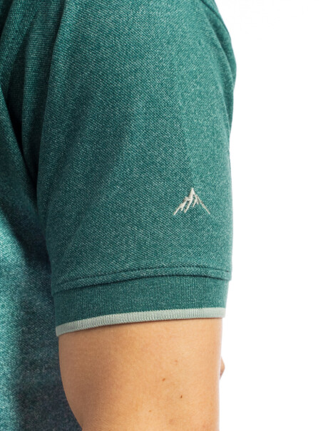 Remera Polo Algodón Pino Melange/Gris Claro