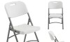 Silla de exterior plegable blanca Silla de exterior plegable blanca