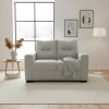 SOFA 2 CUERPOS - TAPIZADO TELA GRIS CLARO SOFA 2 CUERPOS - TAPIZADO TELA GRIS CLARO