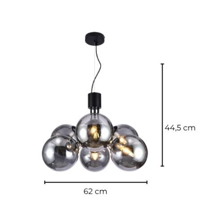 COLGANTE DECORATIVO COS X6 Luminaria Colgante Cos x6 Negra