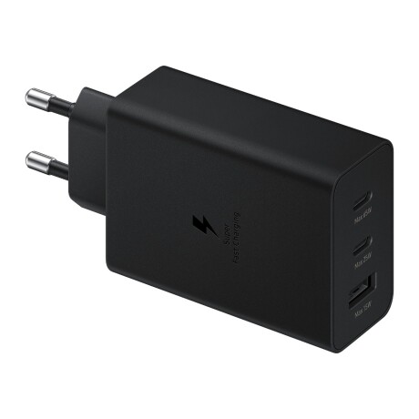 Cargador Samsung Trio 65 W Carga Súper Rápida 2 USB-C + USB-A Cargador Samsung Trio 65 W Carga Súper Rápida 2 USB-C + USB-A