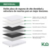 Colchon espuma con resortes 1 plaza de alta densidad en caja 188x80x16 cm Colchon espuma con resortes 1 plaza de alta densidad en caja 188x80x16 cm