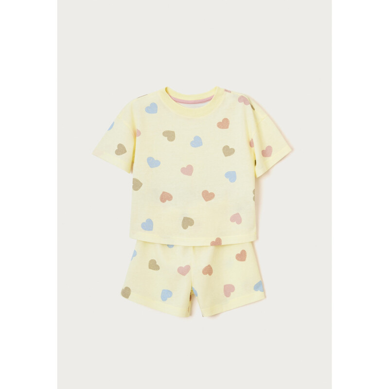 PIJAMA MM FEM AMARELO CLARO
