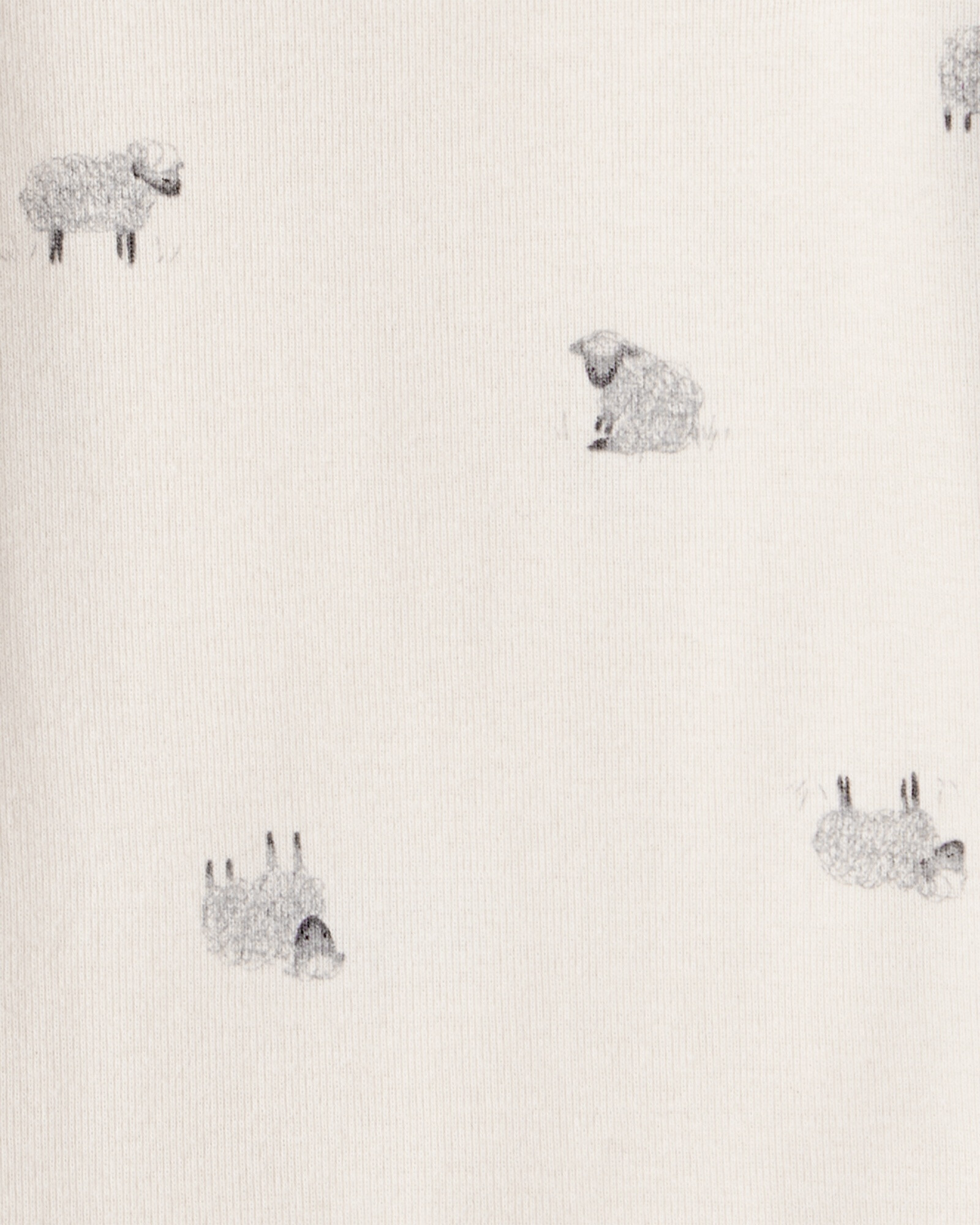 Set dos piezas de algodón, pantalón con tiradores y body, diseño ovejas Sin color