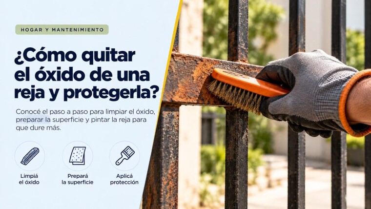 ¿Cómo quitar el óxido de una reja y protegerla?