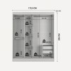 Ropero 3 Puertas Wardrobe Blanco Mate
