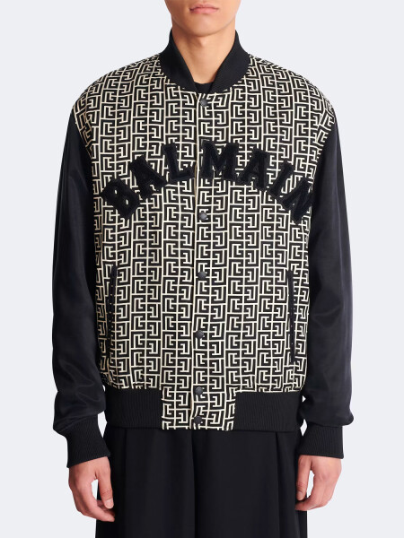 BALMAIN - CAMPERA CON PATCHES VARSITY MONOGRAMMED Alta Automática