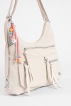 Hobo mochila con llavero removible beige