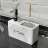Dispensador de jabón cocina mármol con esponja Dispensador De Jabón Cocina Mármol Con Esponja